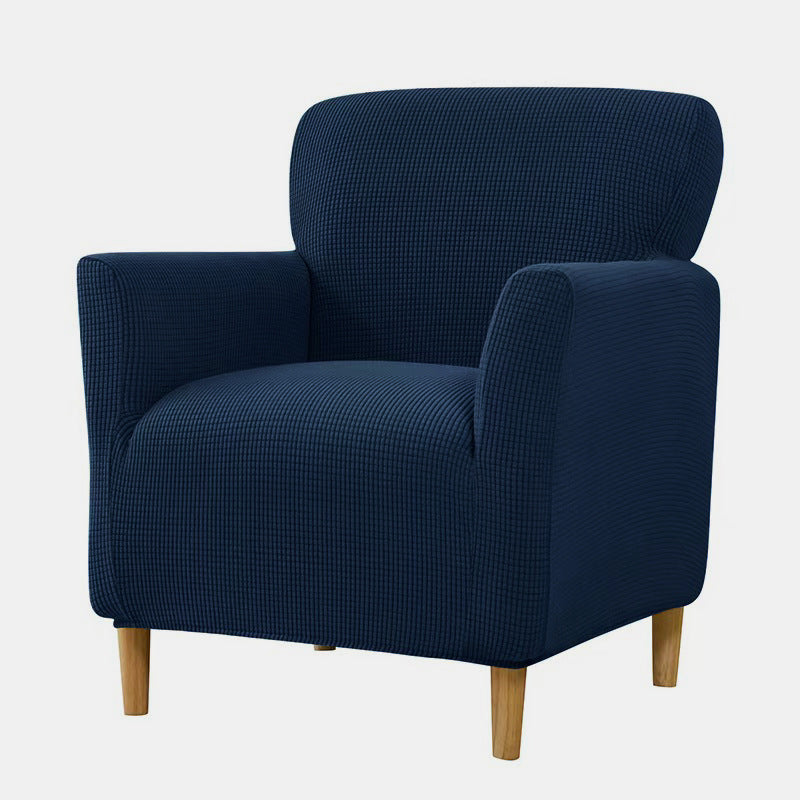 Accent Chair Cover Stretchable Elodie Navy Blue-Free Size