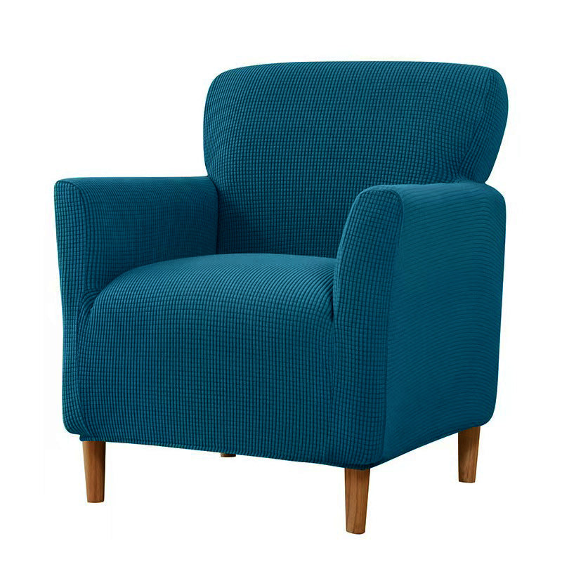 Accent Chair Cover Stretchable Elodie Sapphire Blue-Free Size