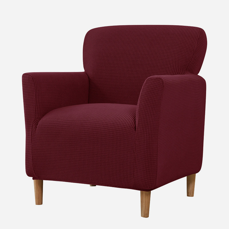 Accent Chair Cover Stretchable Elodie Wine Red-Free Size