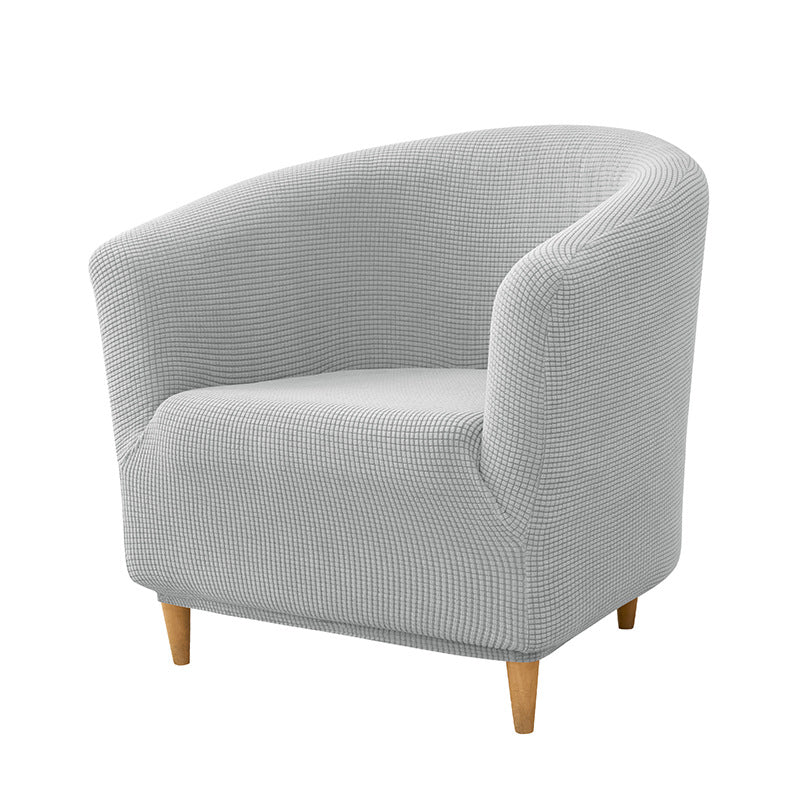 Accent Chair Cover Stretchable Polyester ELODIE 04 Light Gray-30x24x6cm
