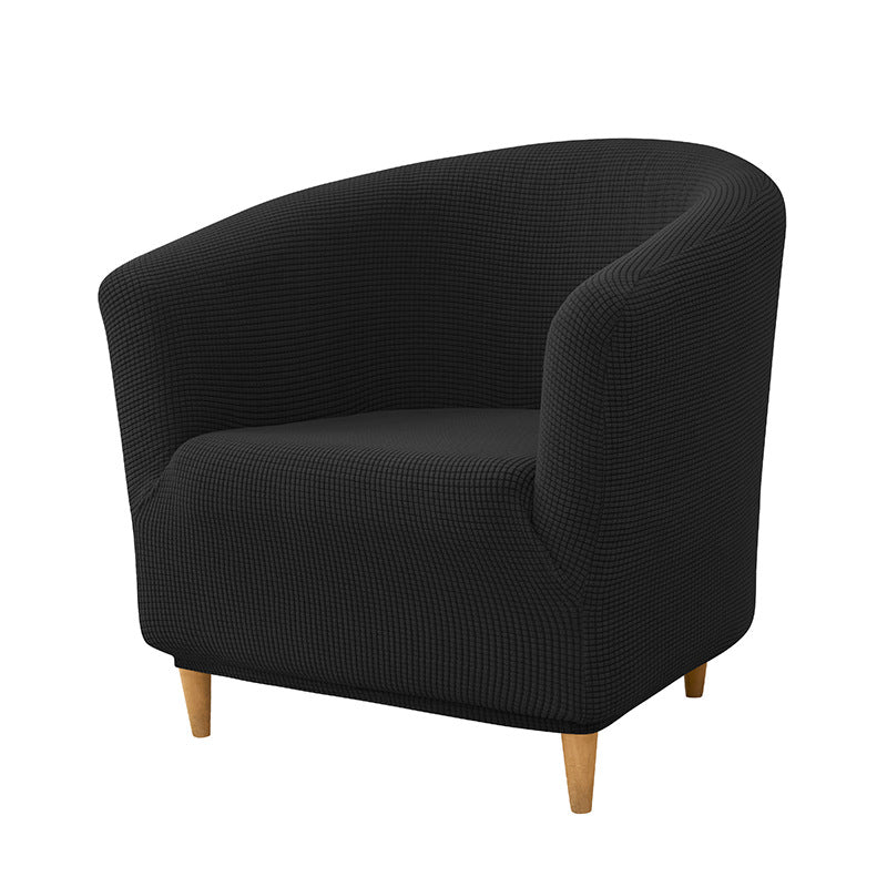 Accent Chair Cover Stretchable Polyester ELODIE 22 Very Black-30x24x6cm
