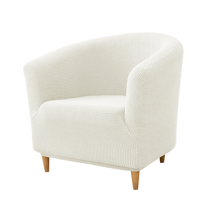 Accent Chair Cover Stretchable Polyester ELODIE 23 Milky White-30x24x6cm