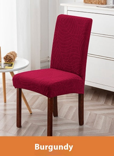 Dining Chair Cover Waterproof Jacquard NIVAUX Wine Red-55 X 45 X 15