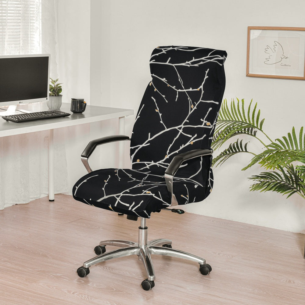 Executive Office Chair Covers Stretchable Zippéea Dark Fragance Seeking-M