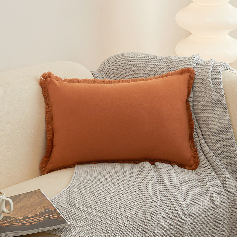 Pillow Cover Washed Cotton Minimalist MIRELLE Earthy Orange-50X50cm