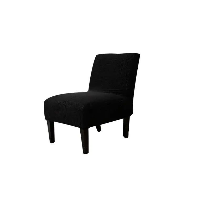 Armchair Covers Polar Fleece Cozy LUNETTE Black-Fat Stool Chair Cover L Size