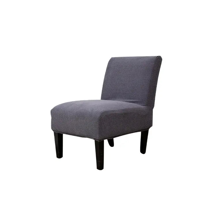 Armchair Covers Polar Fleece Cozy LUNETTE Dark Gray-Fat Stool Chair Cover L Size