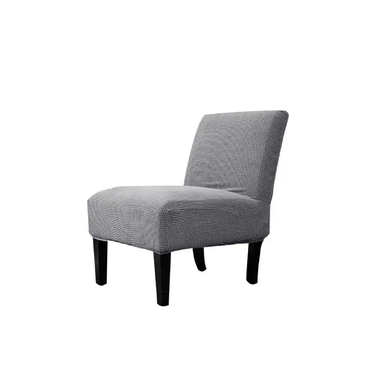 Armchair Covers Polar Fleece Cozy LUNETTE Light Gray-Fat Stool Chair Cover L Size