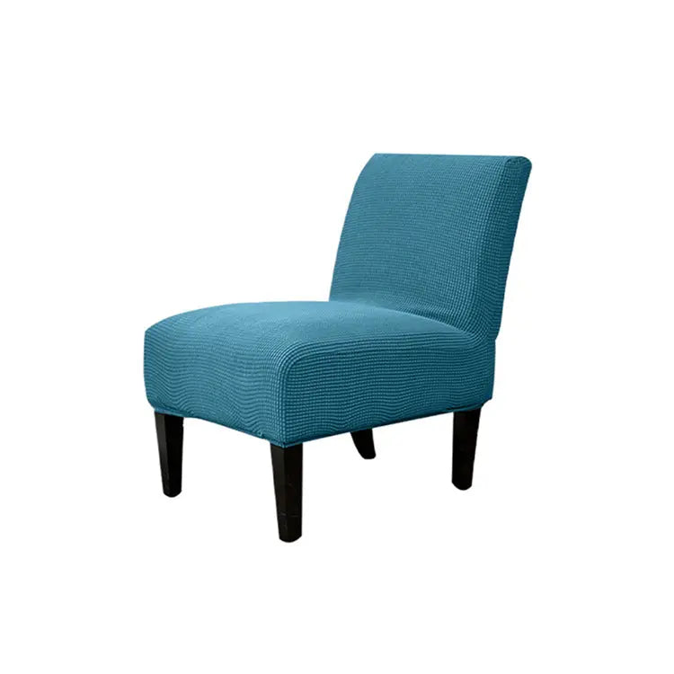 Armchair Covers Polar Fleece Cozy LUNETTE Peacock Blue-Fat Stool Chair Cover L Size