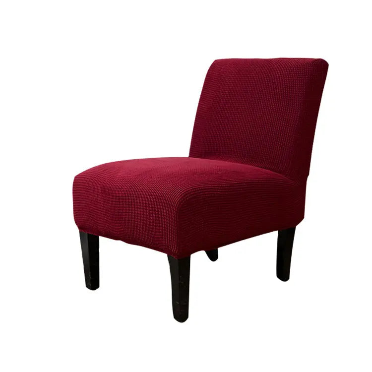Armchair Covers Polar Fleece Cozy LUNETTE Wine Red-Fat Stool Chair Cover L Size