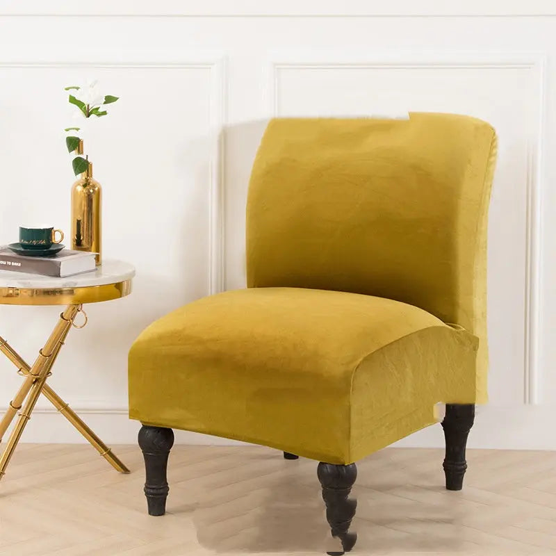 Armchair Covers Velvet Cozy LUNELLE Grass Green-Fat Chair Cover L