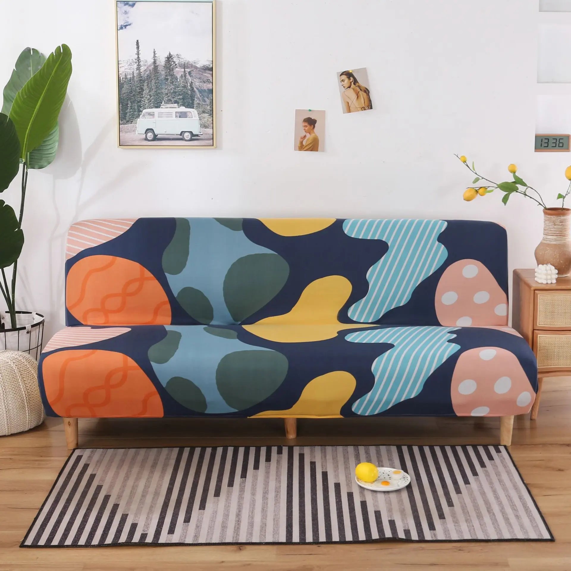 Armrest Covers Stretchable Polyester Nuvette Colorful-160to190