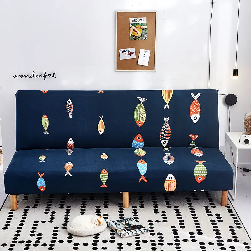 Armrest Covers Stretchable Polyester Nuvette Colorful Fish-160to190