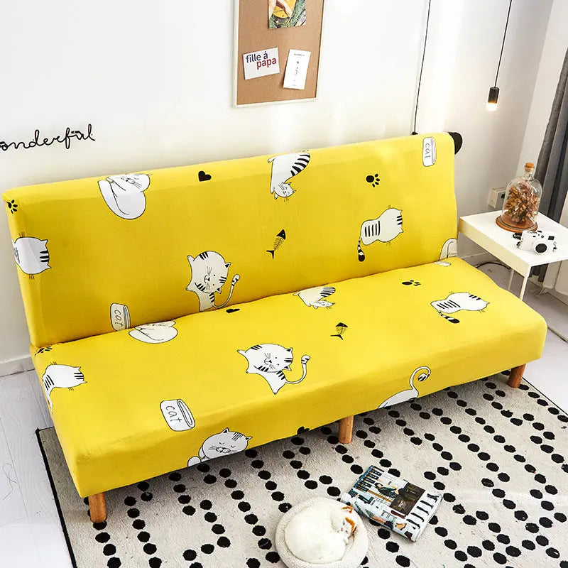 Armrest Covers Stretchable Polyester Nuvette Cute Cat-160to190
