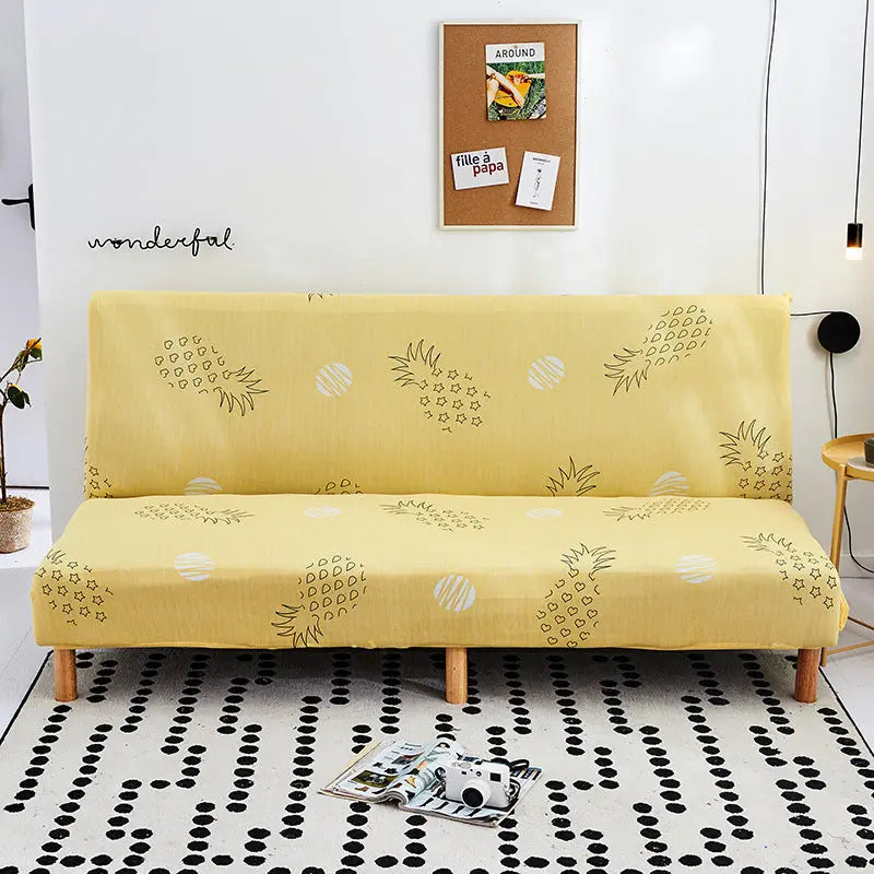 Armrest Covers Stretchable Polyester Nuvette Tropical Fruit Yellow-160to190