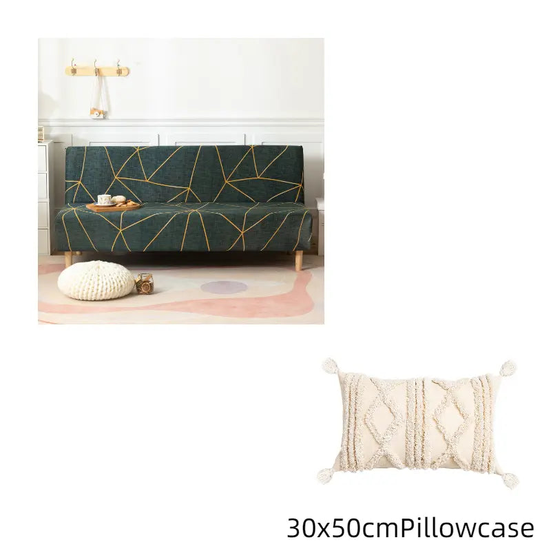 Armrest & Cushion Covers Nordic Milk Silk Luvéne Geometric triangle Set A-Medium