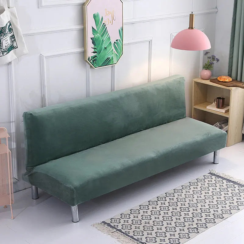 Armrest & Cushion Covers Plush Fitted Élodie Cyan Plush Thickening-Small Size 160to190cm