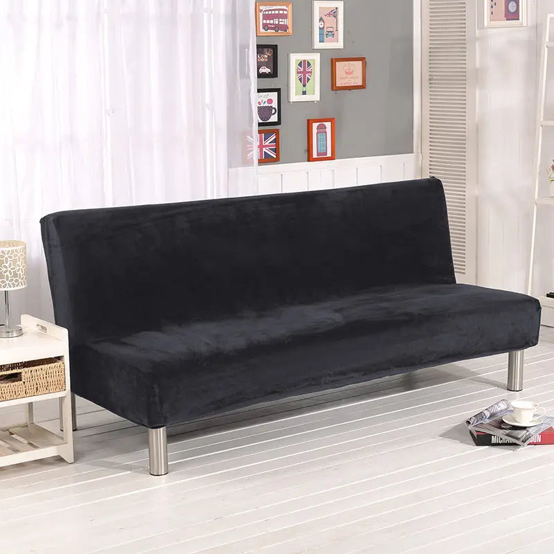 Armrest & Cushion Covers Plush Fitted Élodie Dark Gray Plush Thickening-Small Size 160to190cm