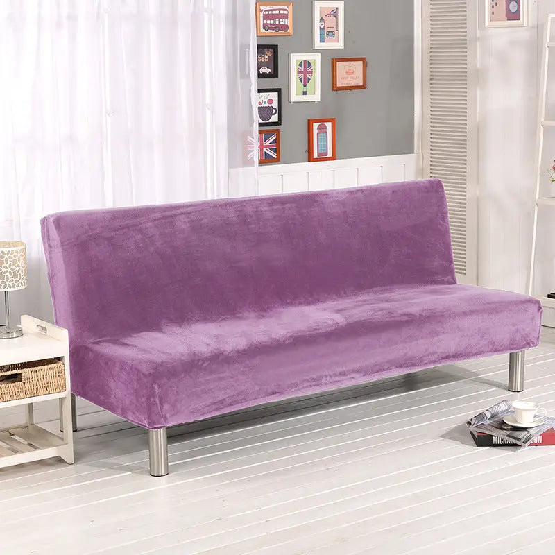 Armrest & Cushion Covers Plush Fitted Élodie Light Purple Plush Thickening-Small Size 160to190cm