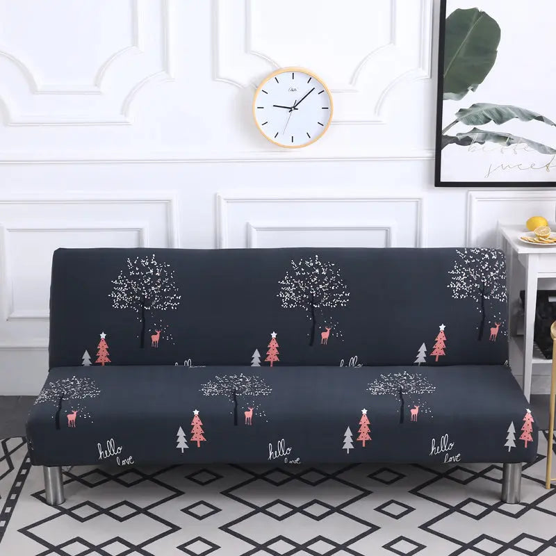 Armrest & Cushion Covers Stretch Sofa-Bed Eloise Deer flower-190 x230cm