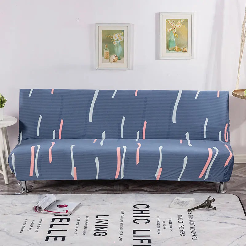 Armrest & Cushion Covers Stretch Sofa-Bed Eloise Purple-100x 145cm