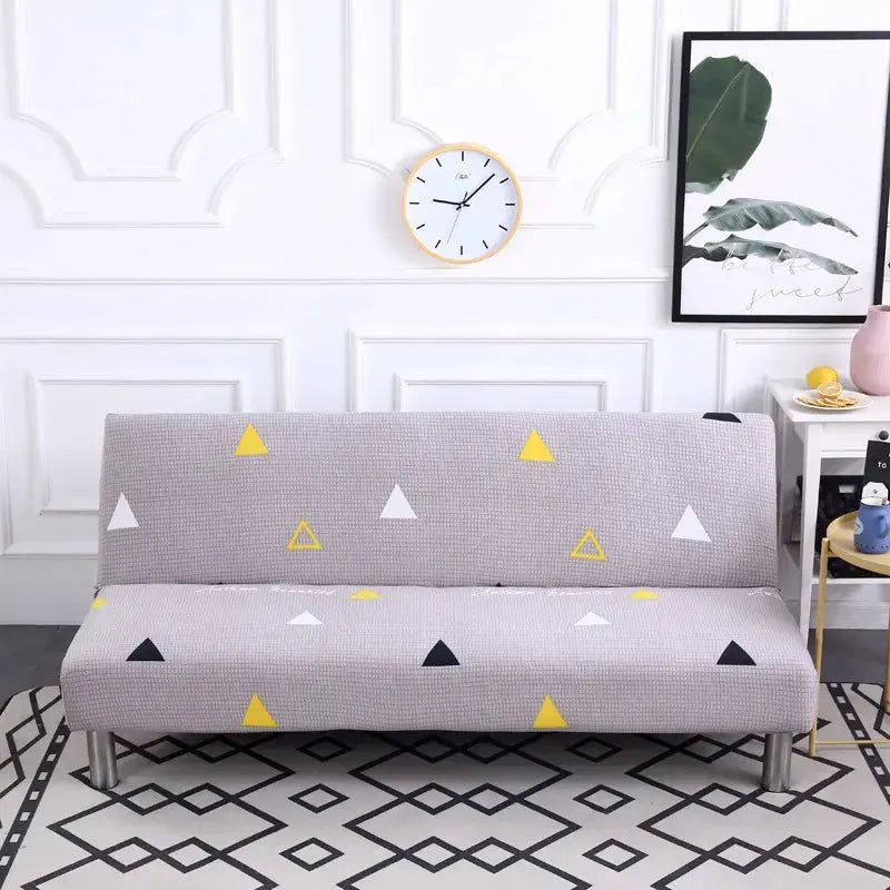 Armrest & Cushion Covers Stretch Sofa-Bed Eloise Yellow-150 x185cm
