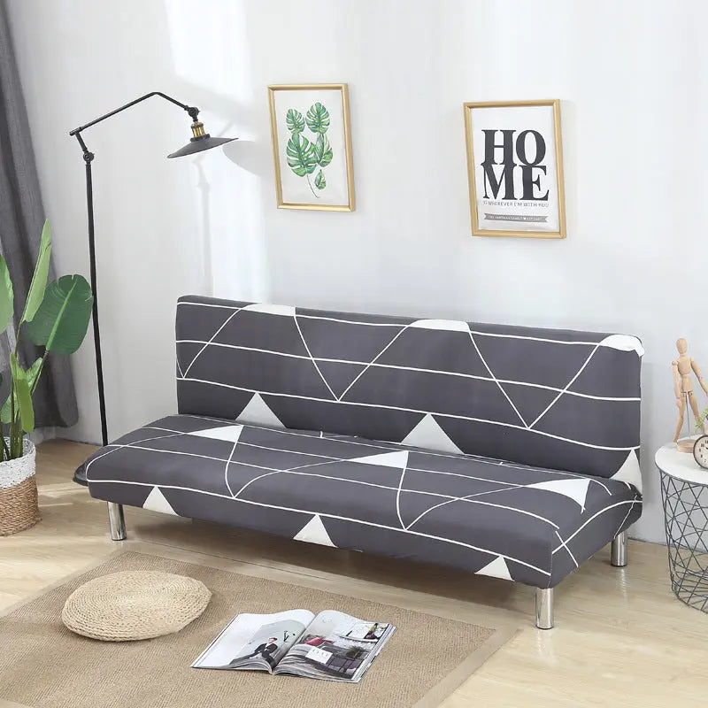 Armrest & Cushion Covers Stretchable Modern LUNETTE Gray Space-Small Size