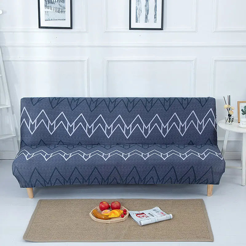 Armrest & Cushion Covers Stretchable Polyester LUMIELLE Dark Blue Feelings-Small