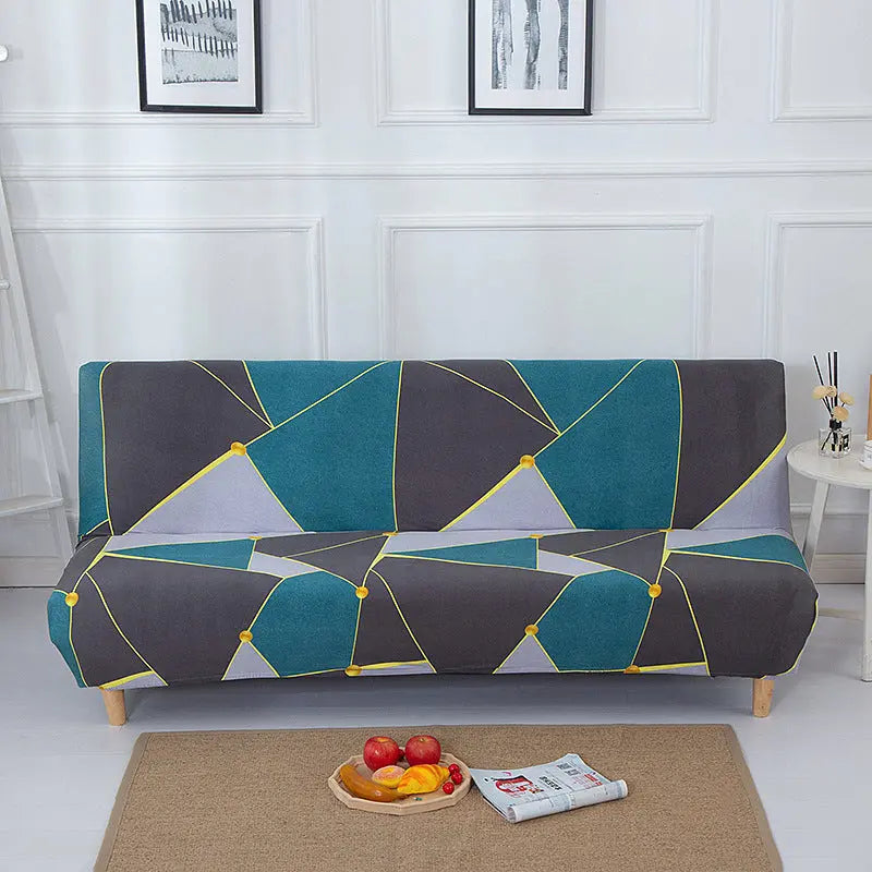 Armrest & Cushion Covers Stretchable Polyester LUMIELLE Geometric Impression-Large Size