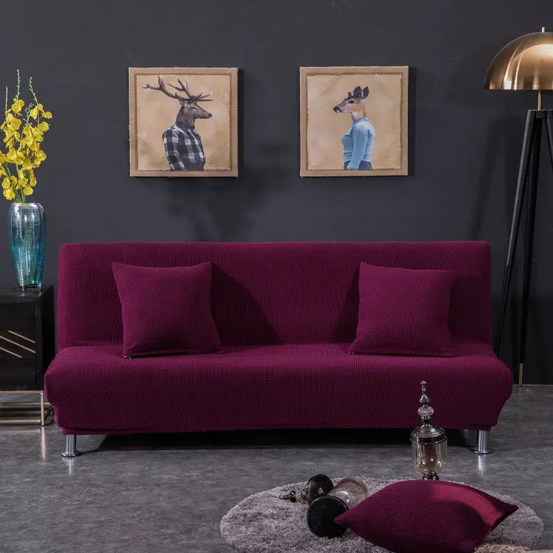 Armrest & Cushion Covers Stretchable Slipcover Élanza Purple-S