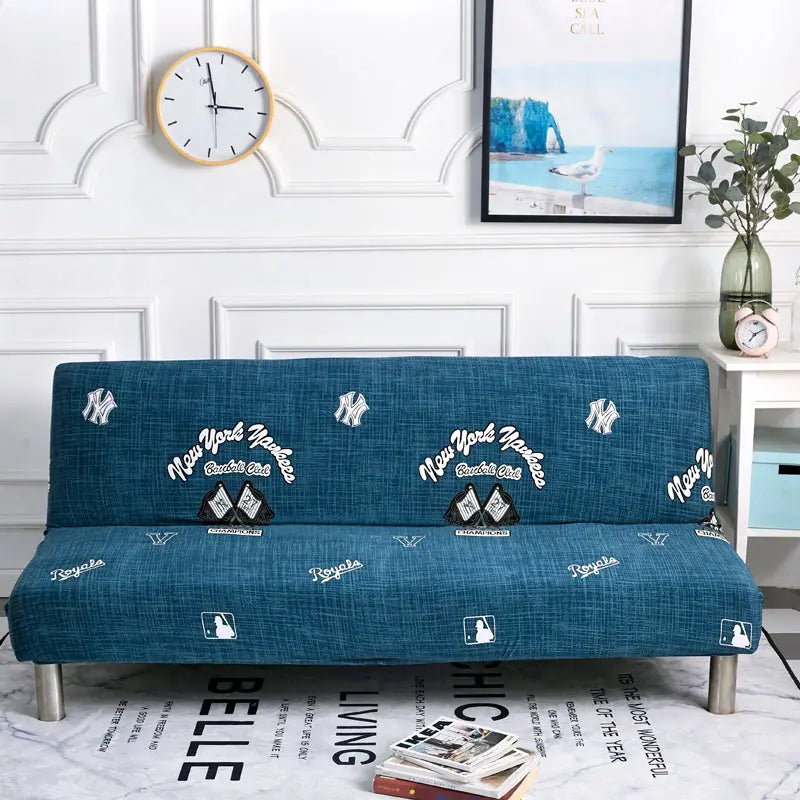 Armrest & Cushion Covers Stretchable Sofabed LUMINE Lake Blue-190x 230cm