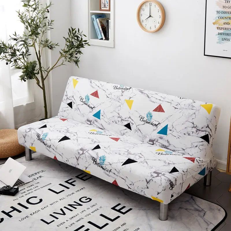 Armrest & Cushion Covers Stretchable Sofabed LUMINE Marble-100 x145cm