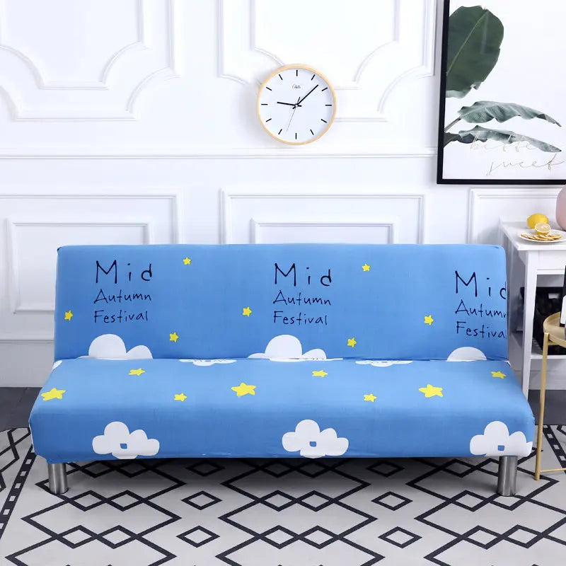 Armrest & Cushion Covers Stretchable Sofabed LUMINE Sky blue-150 x185cm