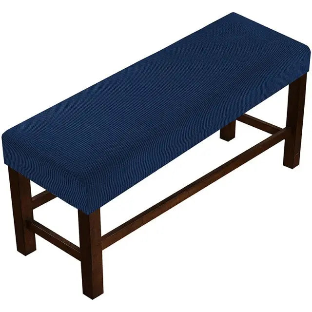 Bench Slipcover Velvet Dustproof FLORETTE Purplish Blue-120x50x20cm
