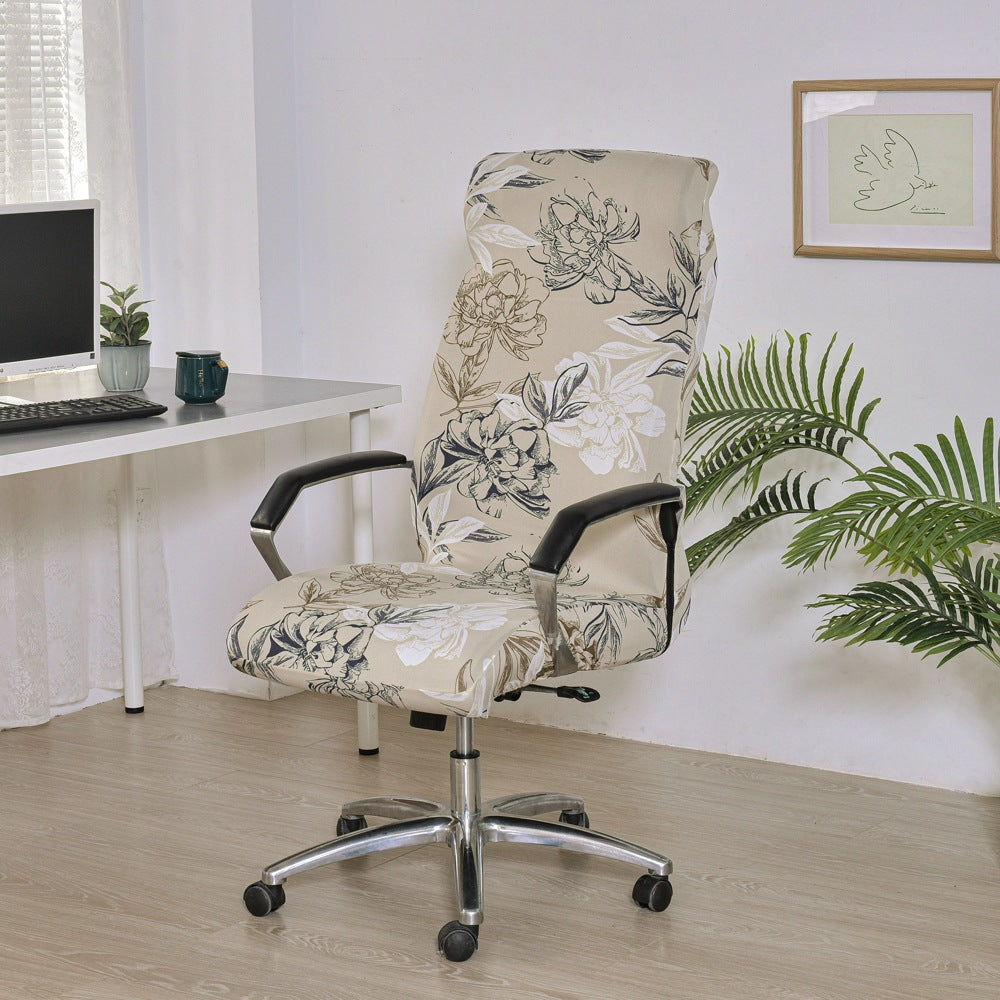 Executive Office Chair Cover Stretchable Solène Fragrant Flower Shadow-L