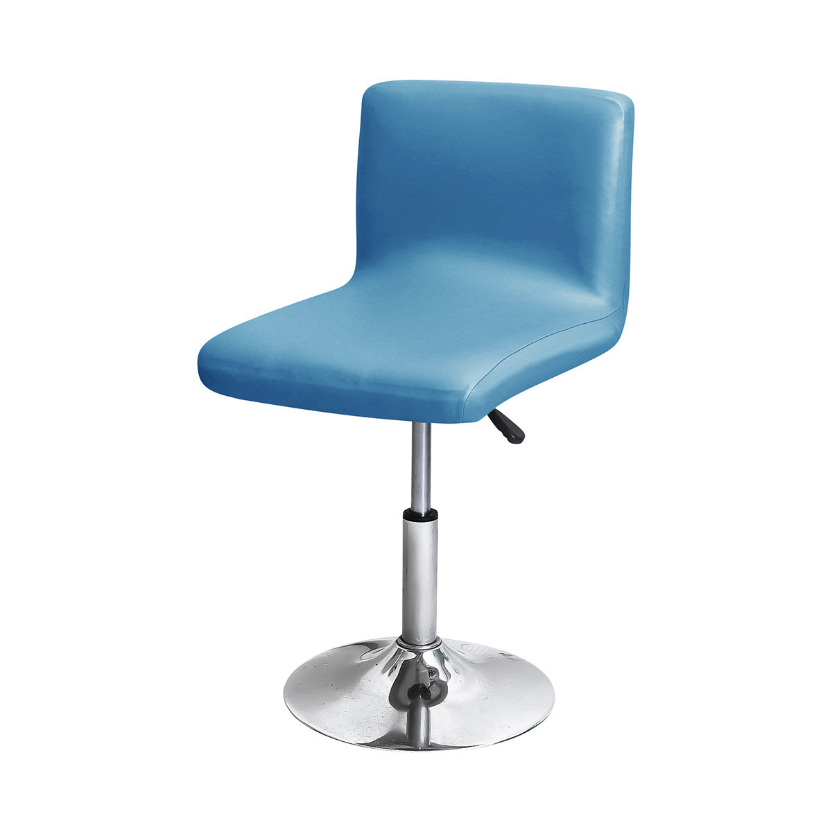 Bar Stool and High Chair Covers Waterproof Faux Leather LUCINE Gray And Blue-Bar Counter Short Back