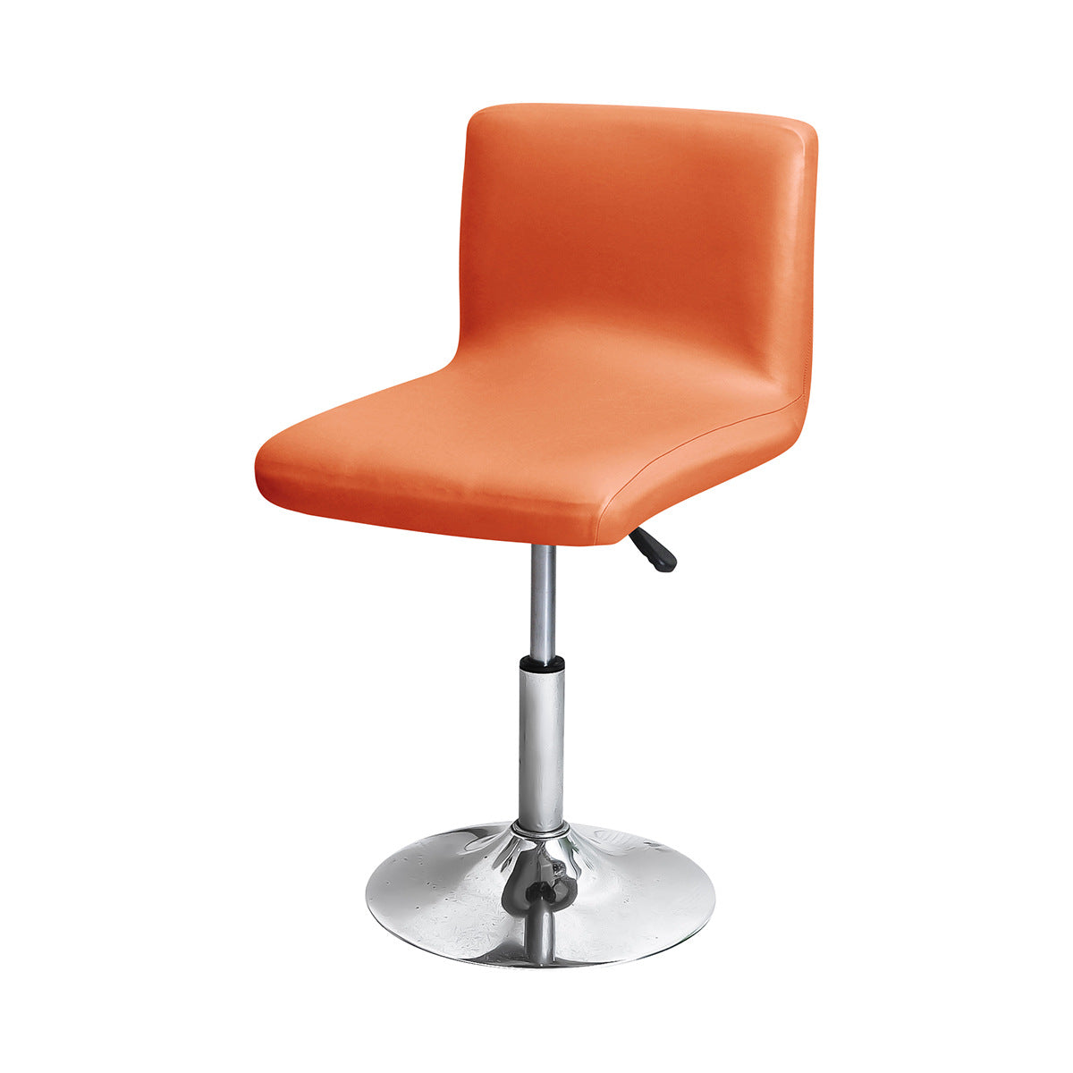 Bar Stool and High Chair Covers Waterproof Faux Leather LUCINE Orange-Bar Counter Short Back