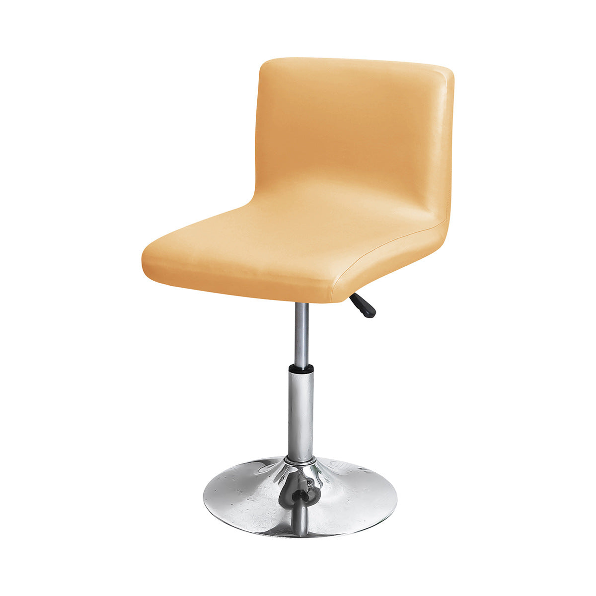 Bar Stool Cover Waterproof Faux Leather CAMBRELLE Yellow-Bar Counter Short Back