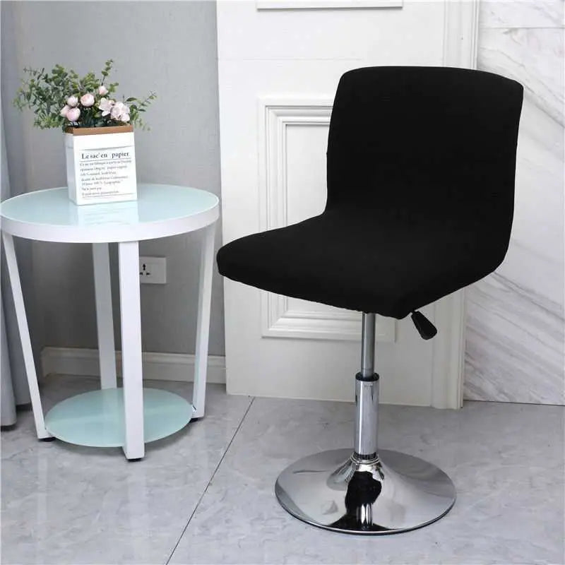Bar Stool & High Chair Covers Modern Cloth LUMIERE Black-1PCS