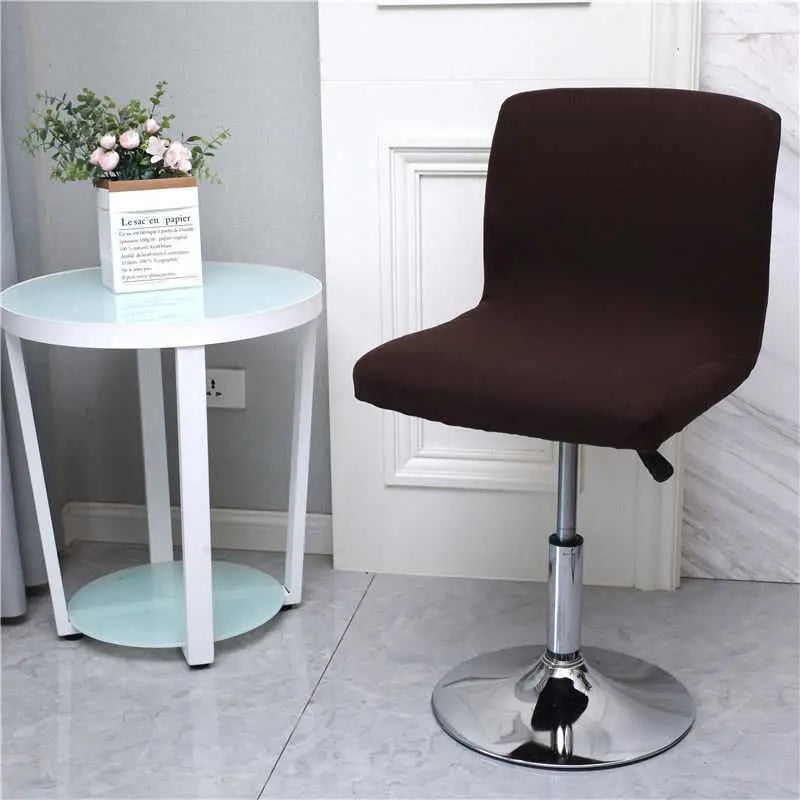 Bar Stool & High Chair Covers Modern Cloth LUMIERE Coffee-1PCS
