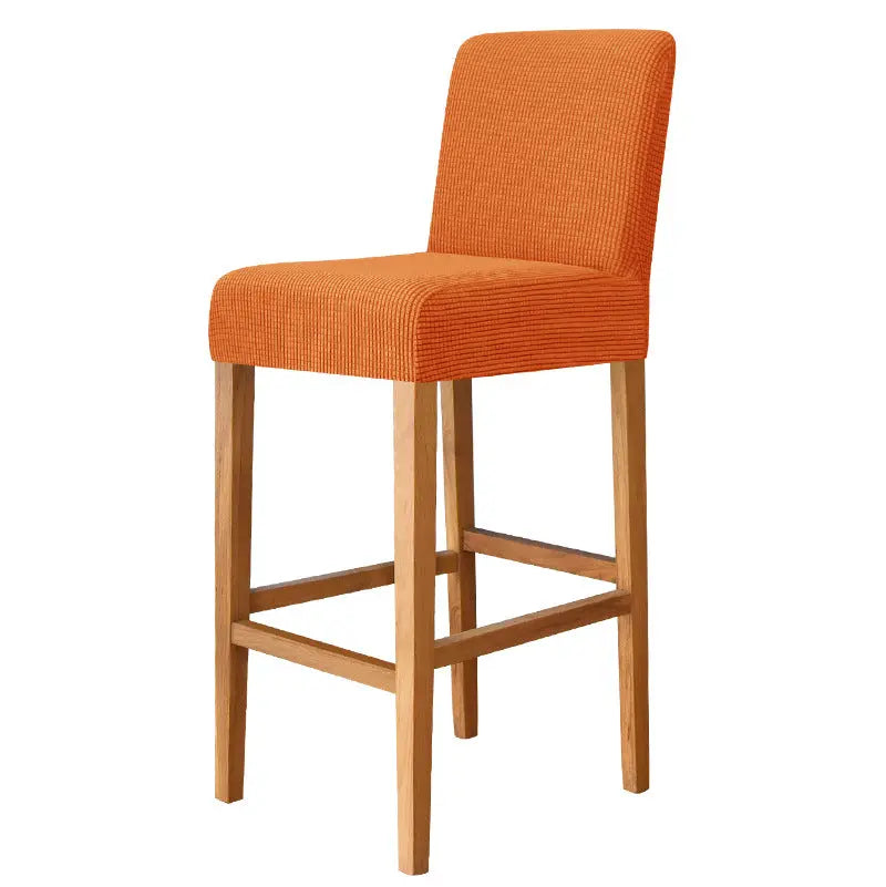 Bar Stool & High Chair Covers Stretch Flannel CHARMÉE 12 Orange-Bar Chair Cover Short Back