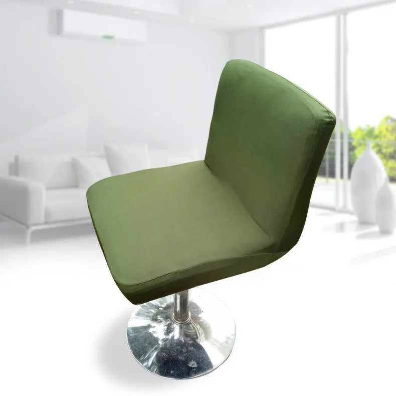 Bar Stool & High Chair Covers Stretch Glossy LUMIÈRE Army Green