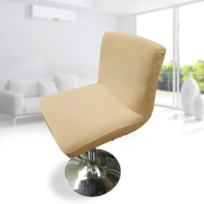 Bar Stool & High Chair Covers Stretch Glossy LUMIÈRE Beige