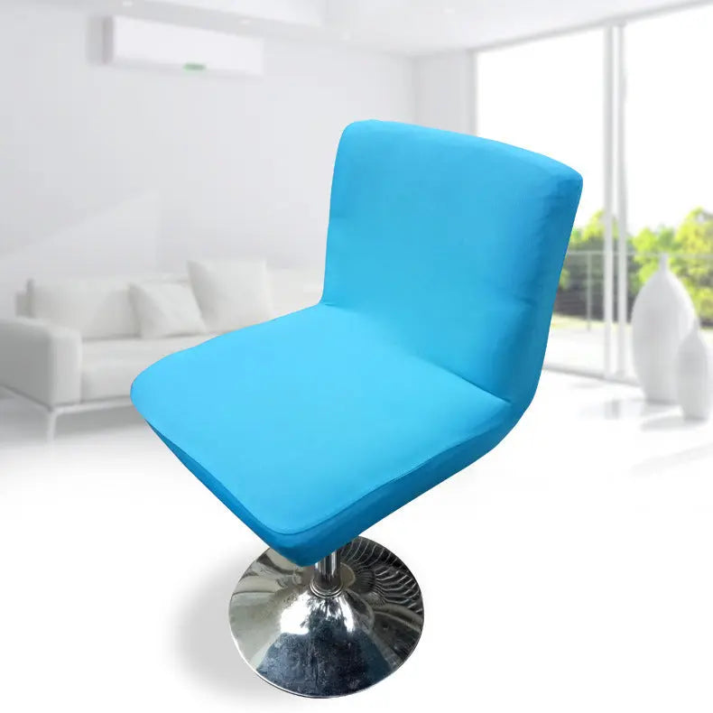 Bar Stool & High Chair Covers Stretch Glossy LUMIÈRE Lake Blue