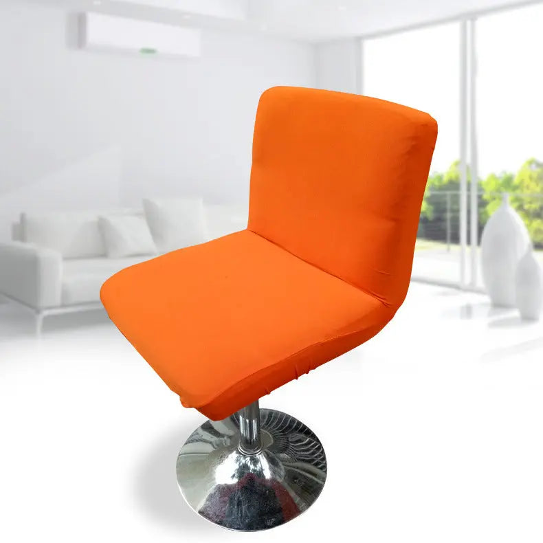 Bar Stool & High Chair Covers Stretch Glossy LUMIÈRE Orange