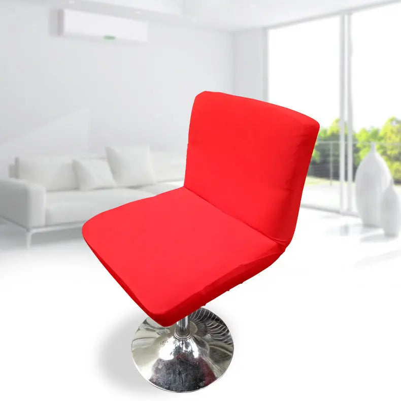 Bar Stool & High Chair Covers Stretch Glossy LUMIÈRE Red