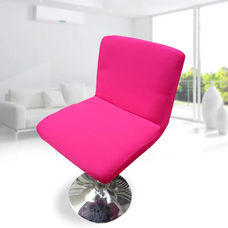 Bar Stool & High Chair Covers Stretch Glossy LUMIÈRE Rose Red