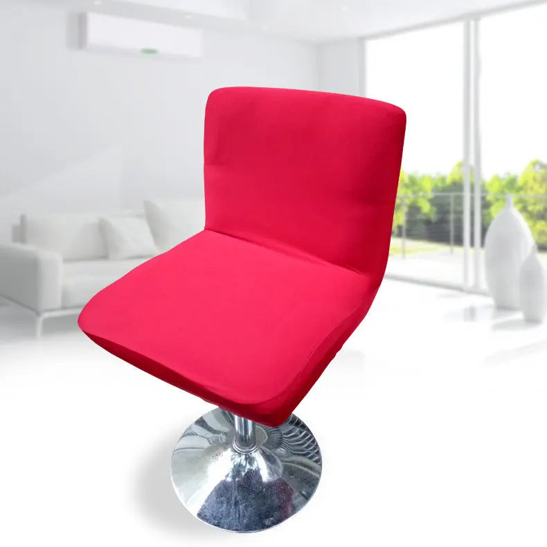 Bar Stool & High Chair Covers Stretch Glossy LUMIÈRE Wine Red