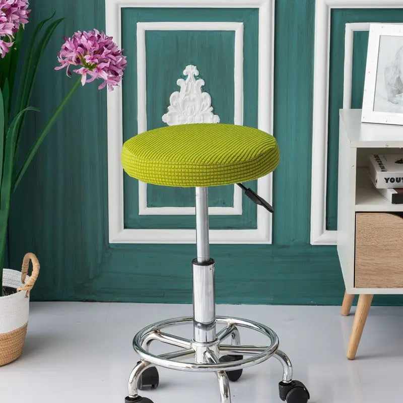 Bar Stool & High Chair Covers Stretchable Cozy LUMINEA Autumn leaves yellow