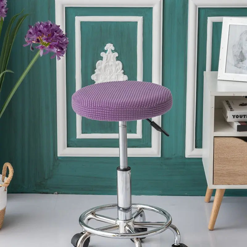 Bar Stool & High Chair Covers Stretchable Cozy LUMINEA Light purple